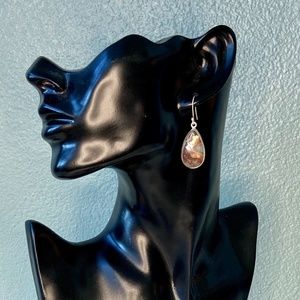 Sterling Silver Laguna Lace Agate Earrings